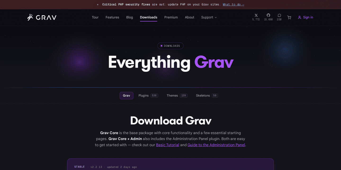 Downloads | Grav CMS
