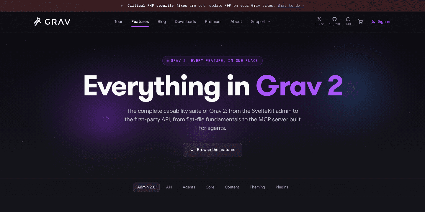 Grav 2 - Features | Grav CMS
