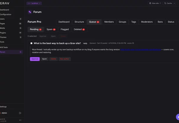 Bulk moderation queue in Admin Next