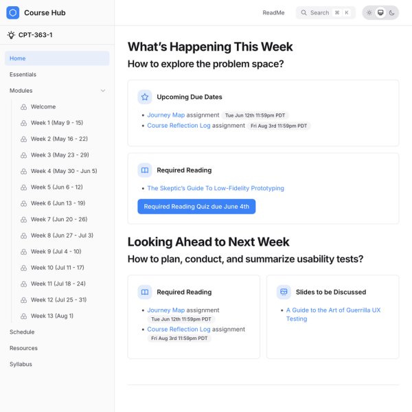 Helios Course Hub Site