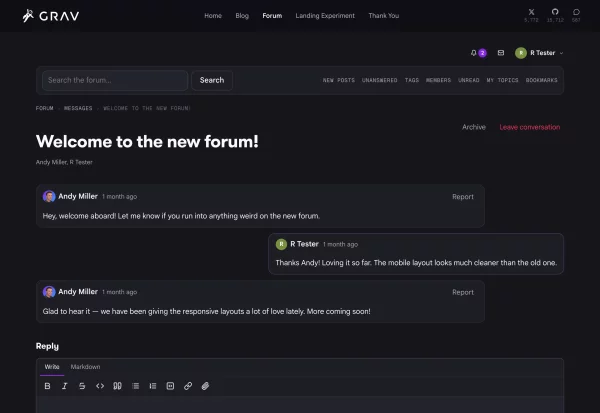 Private messages between members