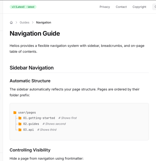 Navigation Page