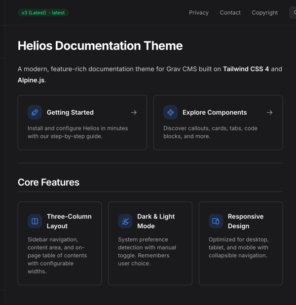 Helios - dark version