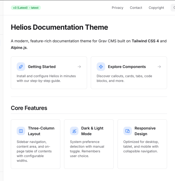 Helios - light version