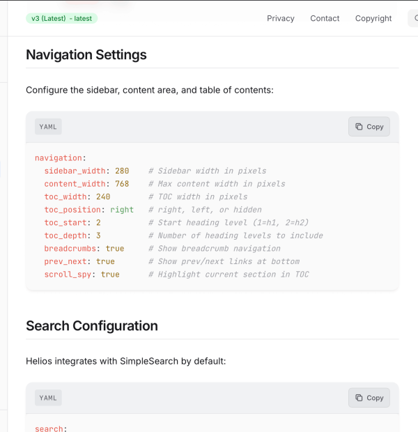 Configuration Page