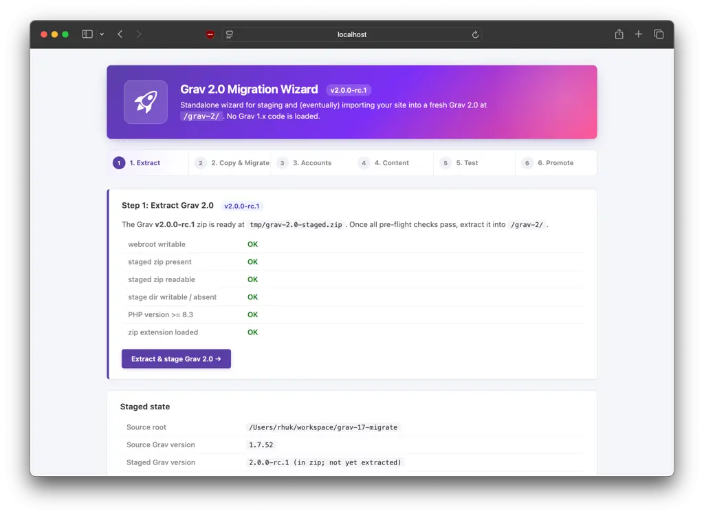 Migrate Grav