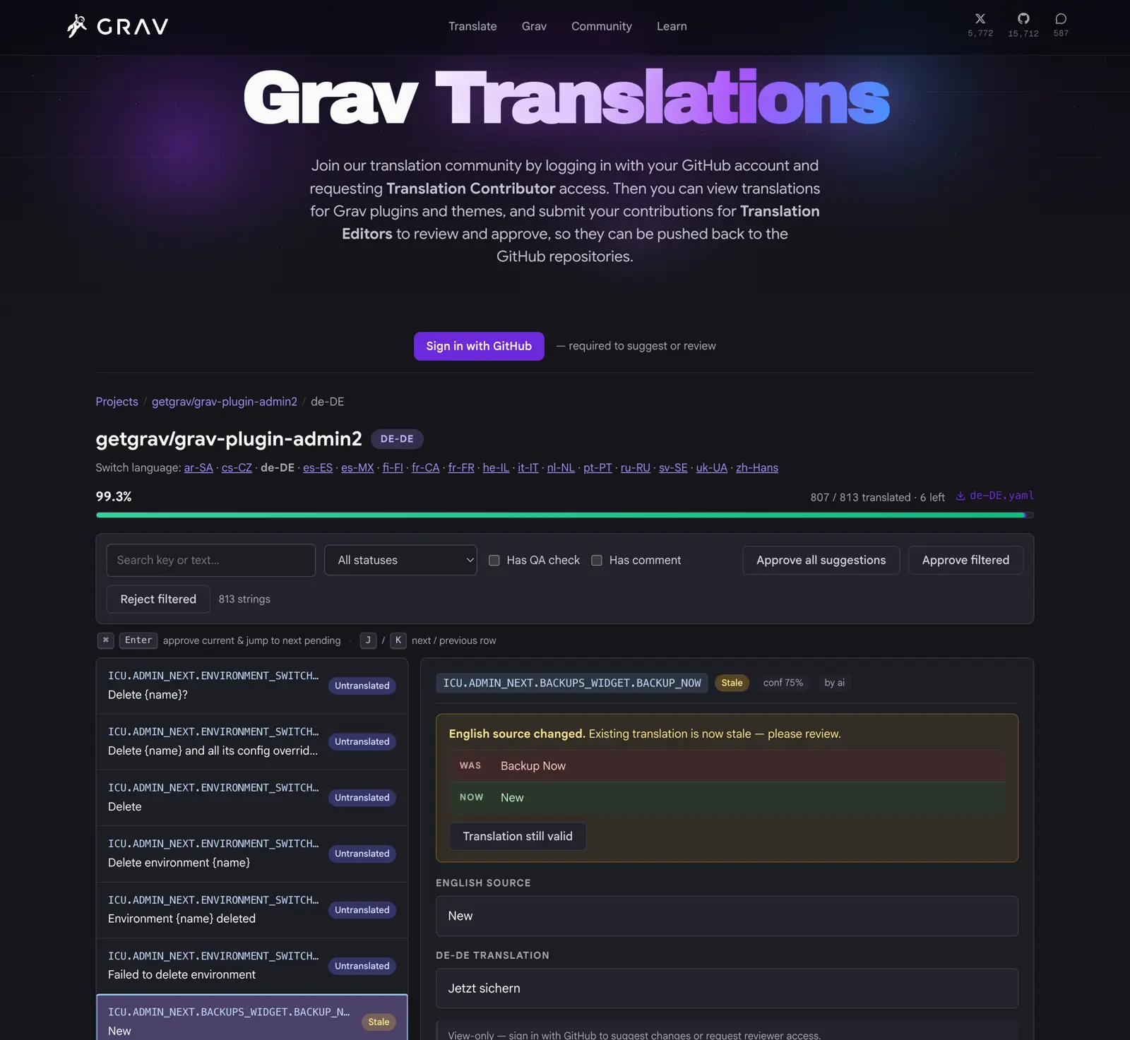 Translations Portal
