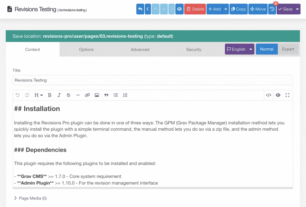 Modern Revision Interface