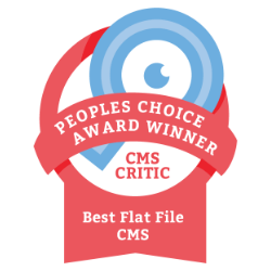 Best Flat File CMS Award Badge